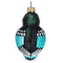 Load image into Gallery viewer, Bullfinch Bird Glass Christmas Ornament