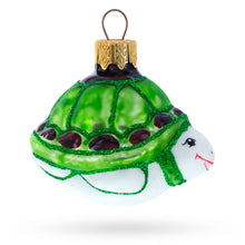 Load image into Gallery viewer, Turtle with Glittered Shell Mini Glass Christmas Ornament