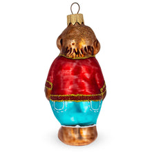 Load image into Gallery viewer, Monkey with Ice Cream Glass Christmas Ornament
