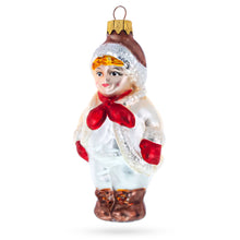 Load image into Gallery viewer, Boy Wearing Vintage Style Costume Glass Ornament