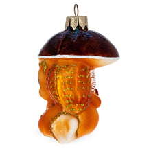 Load image into Gallery viewer, Squirrel Under Mushroom Glass Christmas Ornament