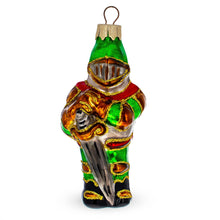 Load image into Gallery viewer, Medieval Armored Knight in Full Plate Glass Christmas Ornament