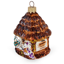 Load image into Gallery viewer, Woodland Rustic Birdhouse Glass Christmas Ornament