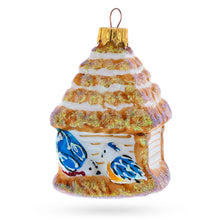 Load image into Gallery viewer, Birdhouse with Bluebirds Glass Christmas Ornament