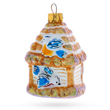 Load image into Gallery viewer, Birdhouse with Bluebirds Glass Christmas Ornament