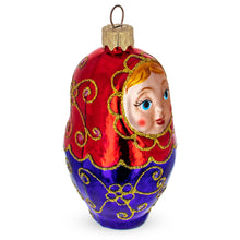 Load image into Gallery viewer, Nesting Doll Glass Christmas Ornament