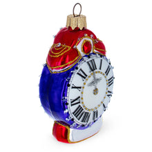 Load image into Gallery viewer, Vintage Style Alarm Clock Glass Christmas Ornament