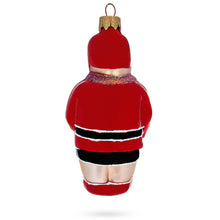 Load image into Gallery viewer, Martial Arts Wrestler in Red Costume Glass Christmas Ornament