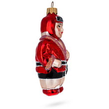 Load image into Gallery viewer, Martial Arts Wrestler in Red Costume Glass Christmas Ornament