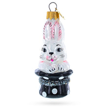 Load image into Gallery viewer, Rabbit In Magician Hat Glass Christmas Ornament