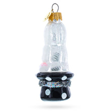 Load image into Gallery viewer, Rabbit In Magician Hat Glass Christmas Ornament