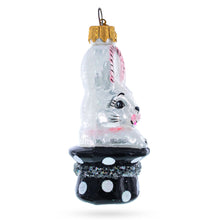 Load image into Gallery viewer, Rabbit In Magician Hat Glass Christmas Ornament