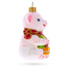 Load image into Gallery viewer, Pig with Gifts Glass Christmas Ornament