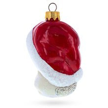 Load image into Gallery viewer, White Cat In Santa Hat Glass Christmas Ornament