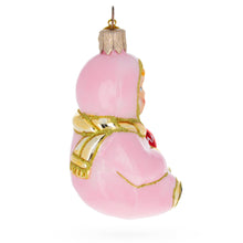 Load image into Gallery viewer, Toddler Girl in Pink Glass Christmas Ornament