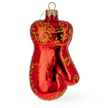 Load image into Gallery viewer, Glossy Red Mitten Glass Christmas Ornament