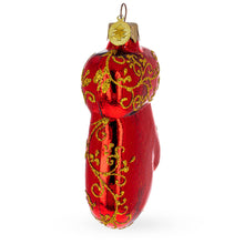 Load image into Gallery viewer, Glossy Red Mitten Glass Christmas Ornament