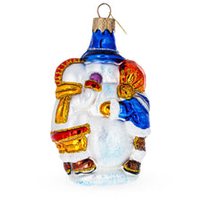 Load image into Gallery viewer, Kids Making Snowman Glass Christmas Ornament