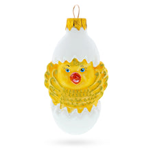 Load image into Gallery viewer, Baby Chick in Egg Glass Christmas Ornament
