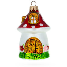Load image into Gallery viewer, Fairy Mushroom House Glass Christmas Ornament