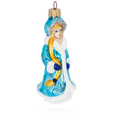 Load image into Gallery viewer, Snegurochka Snow Maiden Glass Christmas Ornament