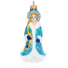 Load image into Gallery viewer, Snegurochka Snow Maiden Glass Christmas Ornament