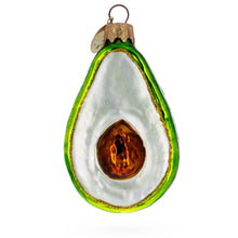 Load image into Gallery viewer, Shiny Avocado Glass Christmas Ornament