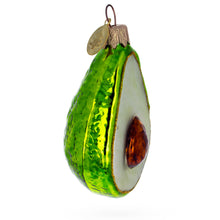 Load image into Gallery viewer, Shiny Avocado Glass Christmas Ornament