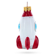 Load image into Gallery viewer, Space Rocket Glass Christmas Ornament