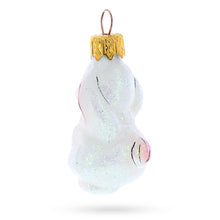 Load image into Gallery viewer, Bunny with Pink Ears Mini Glass Christmas Ornament