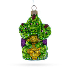 Load image into Gallery viewer, Three Headed Dragon Folk Tale Character Glass Christmas Ornament