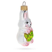 Load image into Gallery viewer, Bunny with Cabbage Glass Christmas Ornament