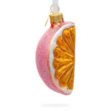 Load image into Gallery viewer, Orange Slice Glass Christmas Ornament