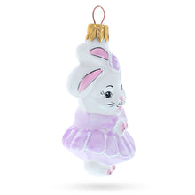 Load image into Gallery viewer, Bunny Girl in Dress Glass Christmas Ornament