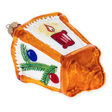 Load image into Gallery viewer, Lantern with Pine Branch Glass Christmas Ornament