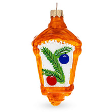 Load image into Gallery viewer, Lantern with Pine Branch Glass Christmas Ornament