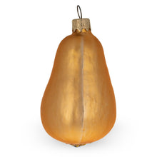 Load image into Gallery viewer, Pear with Green Leaf Glass Christmas Ornament 3.8 Inches