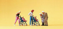 Load image into Gallery viewer, Preiser 10493 HO Scale Pedestrians Mothers Children In Strollers &amp; Grandparents