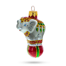 Load image into Gallery viewer, Circus Elephant on the Ball Glass Ornaments