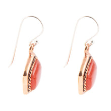 Load image into Gallery viewer, Abstract Carnelian and Copper Earrings