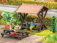 Load image into Gallery viewer, Noch 14674 N Scale Roadside Resting Place - Laser-Cut Minis -- Laser-Cut Kit