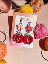 Load image into Gallery viewer, Pomegranate Acrylic Dangle Earrings