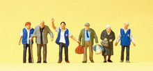 Load image into Gallery viewer, Preiser 10544 HO Scale Passengers -- Travelers Aid Personnel w/Elderly pkg(6)