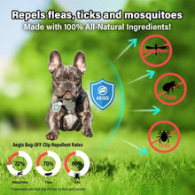 Load image into Gallery viewer, Aegis Bug-Off Clip for Dogs, Repelling Flea, Tick &amp; Mosquito - Heart