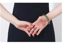 Load image into Gallery viewer, Peacock Agate Uplifting Sadness Bracelet