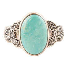 Load image into Gallery viewer, Agave Turquoise and Bronze Statement Cuff Bracelet