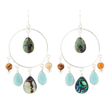 Load image into Gallery viewer, Ajo Abalone Sterling Silver Circle Earrings