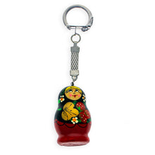 Load image into Gallery viewer, Strawberry Nesting Doll Wooden Key Chains 4 Inches