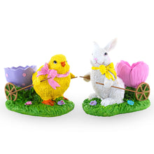 Load image into Gallery viewer, Springtime Symphony Hand-Painted Egg Holder Figurines 5 Inches