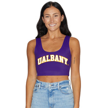 Load image into Gallery viewer, University at Albany Purple Crop Tank Top